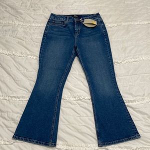 Size 28 Boden Cropped Flare Jeans Medium Wash